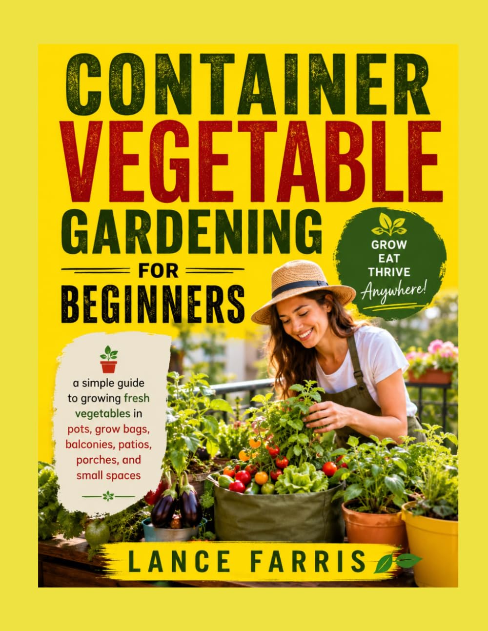 CONTAINER VEGETABLE GARDENING FOR BEGINNERS: a simple guide to growing fresh vegetables in pots, grow bags, balconies, patios, porches, and small spaces baixar livro de graça