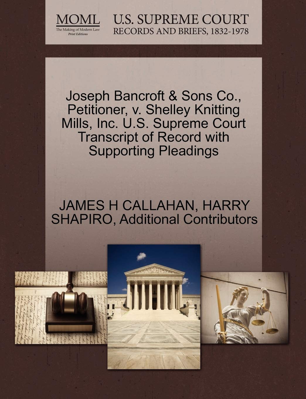 ler totalmente Joseph Bancroft & Sons Co., Petitioner, v. Shelley Knitting Mills, Inc. U.S. Supreme Court Transcript of Record with Supporting Pleadings