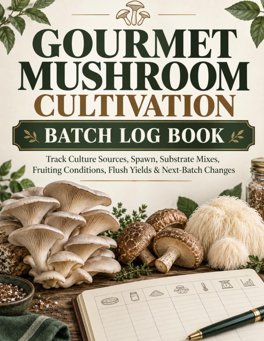 capítulo por capítulo baixar Gourmet Mushroom Cultivation Batch Log Book: Track Culture Sources, Spawn, Substrate Mixes, Fruiting Conditions, Flush Yields & Next-Batch Changes