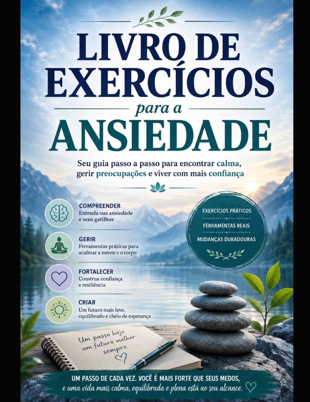 capítulo por capítulo baixar Livro de Exercícios para a Ansiedade: Seu guia passo a passo para encontrar a calma, controlar as preocupações e viver com mais confiança. (Portuguese Edition)
