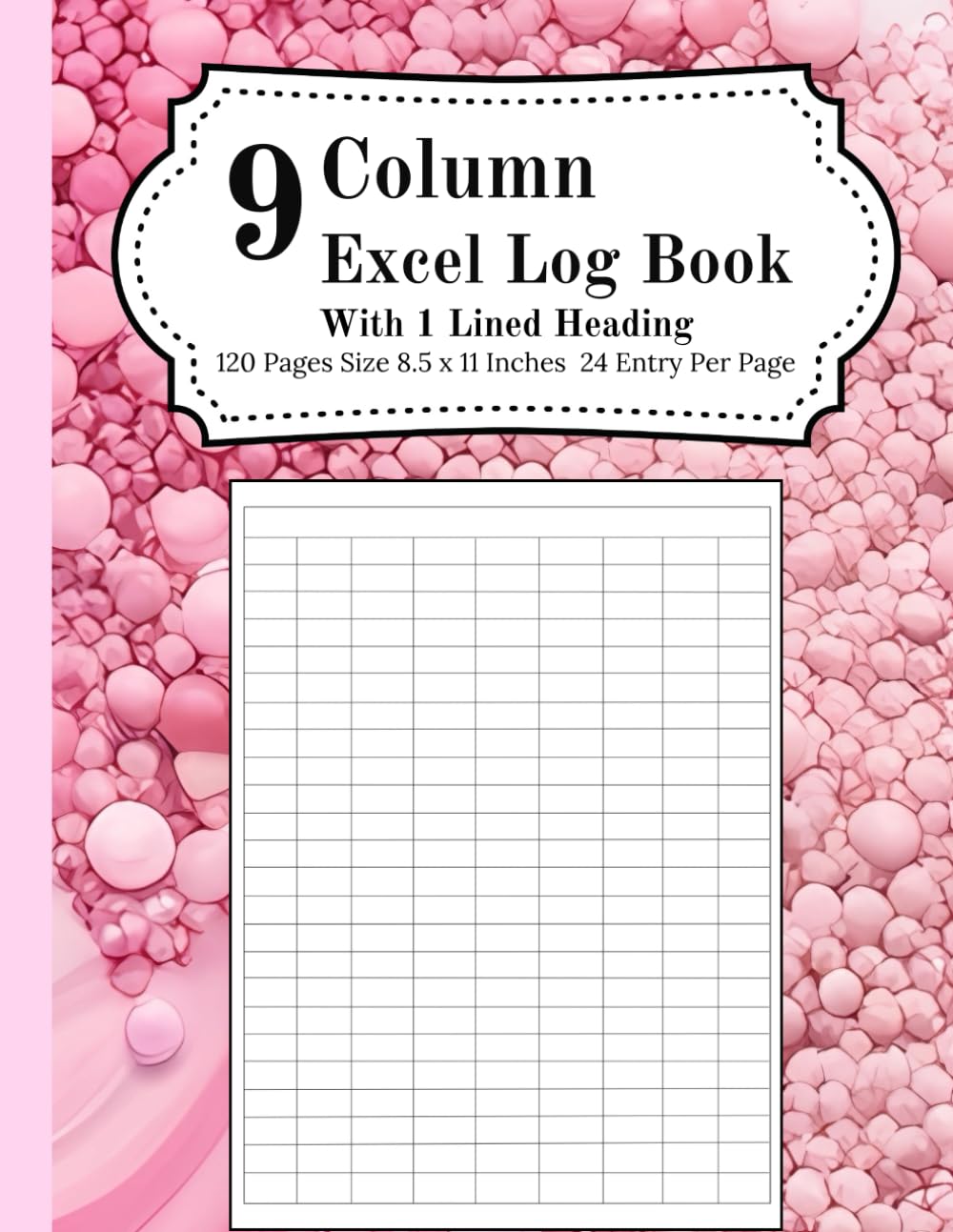 capítulo por capítulo baixar 9 Column Excel Log Book With One Lined Heading: Pink Ball Marble Style Theme, Supplies Ledger Book to Record any Types of List and Information, Blank... Grid, Empty Graph, 120 Pages 8.5 x 11 Inches