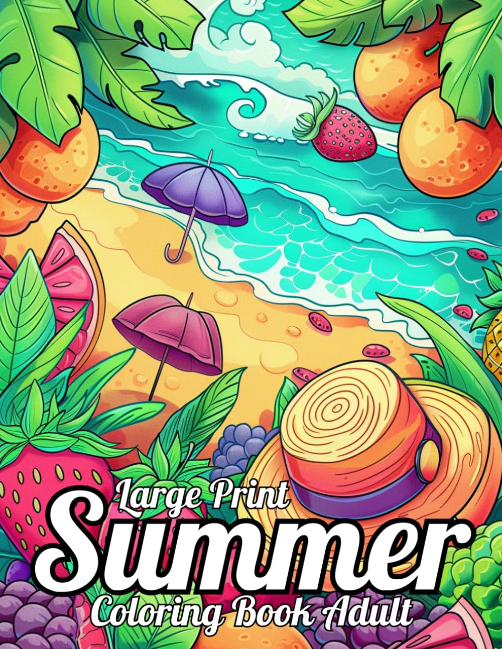 Large Print Summer coloring Book For Adult baixar o livro de graça