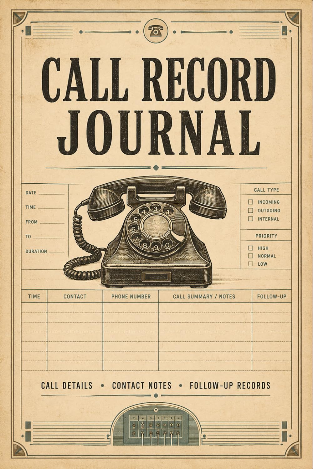 capítulo por capítulo baixar Call Record Journal: Communication Notebook for Office Staff Tracking Incoming Messages, Contact Details, Discussion Points, Follow-Up Actions, and Important Telephone Notes