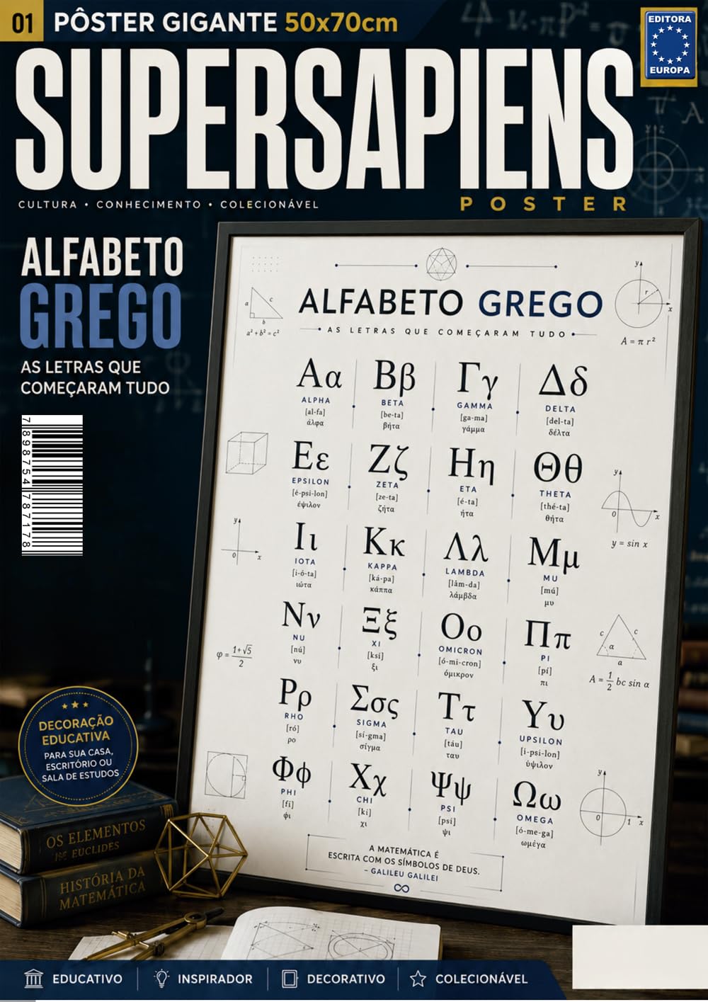 Alfabeto Grego (Versão lisa, sem dobras, enviada em tubo protetor) - SuperSapiens Posterzine baixar o livro de graça