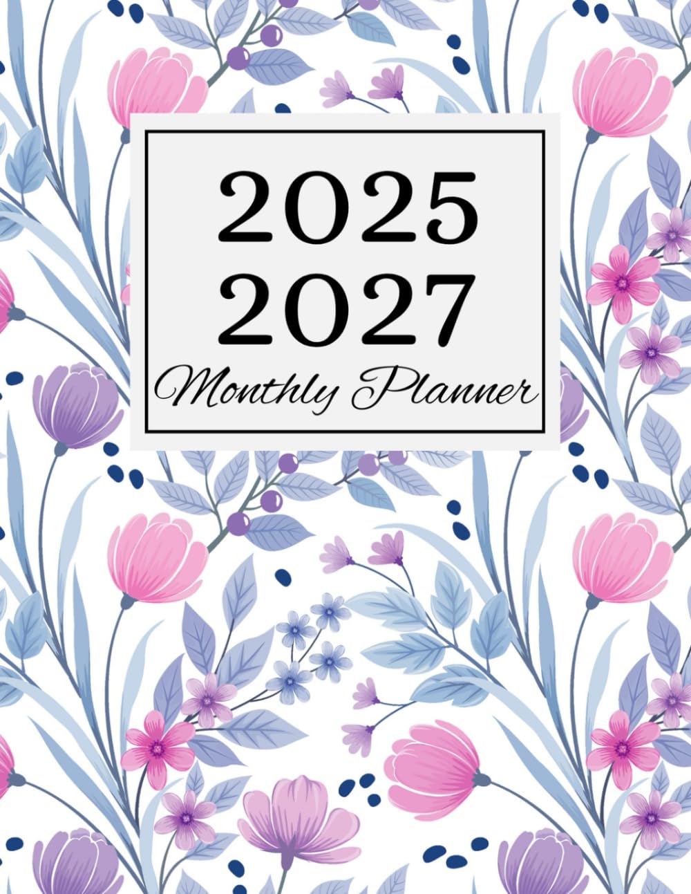 capítulo por capítulo baixar 2025-2026-2027 monthly planner: Large 3 Year Calendar 8.5 x 11 | At a Glance Organizer 3-year January 2025 to December 2027 | Floral Cover Design