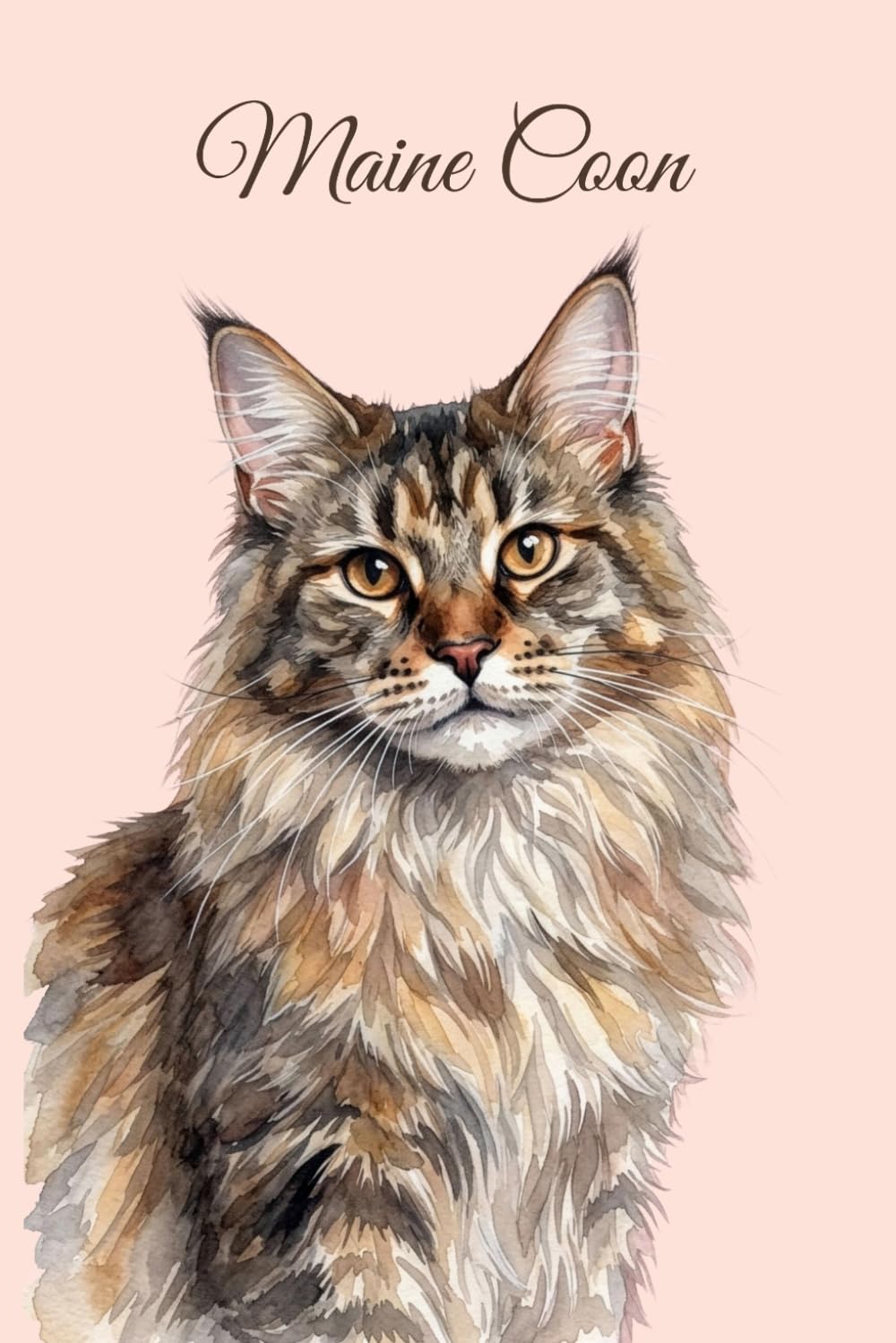 Lined Notebook 6x9: Maine Coon Notebook for Studying, Work, Note Taking | Cute Watercolor Cat Portrait Journal for School, College, University | Feline Lover Gift for Women, Men, Teens (Cat breeds) baixar o livro de graça
