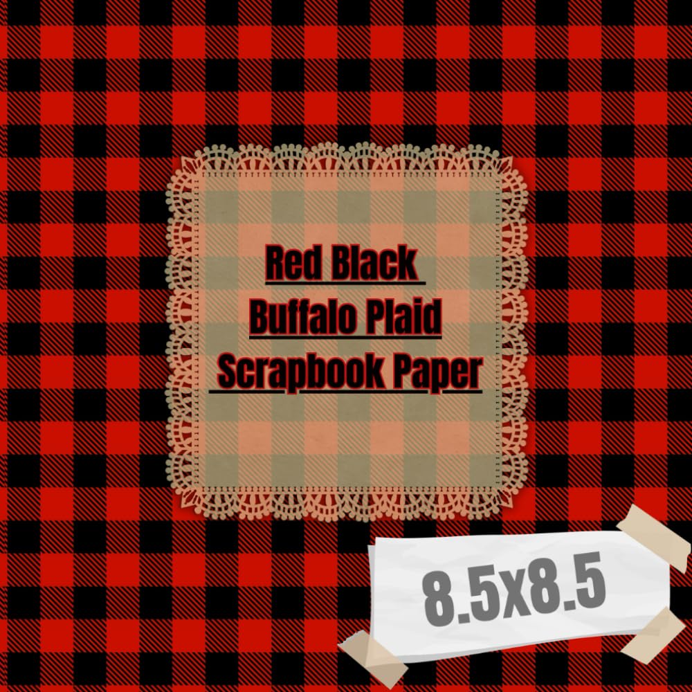 capítulo por capítulo baixar Buffalo Check Scrapbook Paper Pad: – 28 Pages, 8.5" x 8.5", Red & Black Plaid, Double-Sided, 100 GSM Craft Paper for Scrapbooking, Card Making, Origami, DIY Crafts