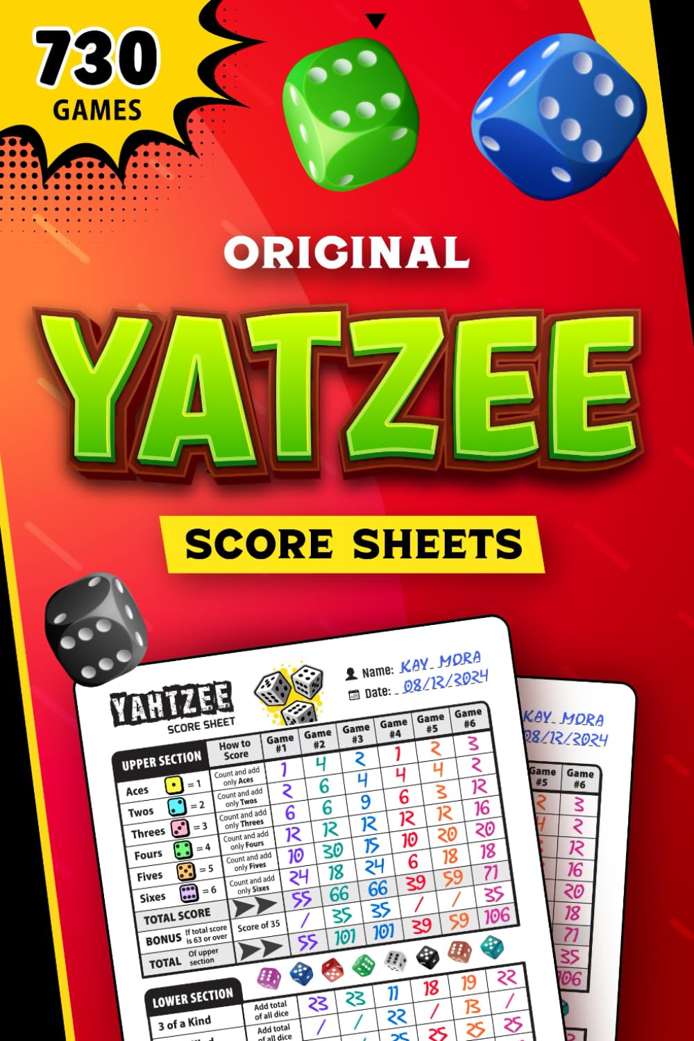 Original Yatzee Score Sheets: Travel Size Yazee Game Score Pads, Non Perforated Yardzee Scorecards baixar livro de graça