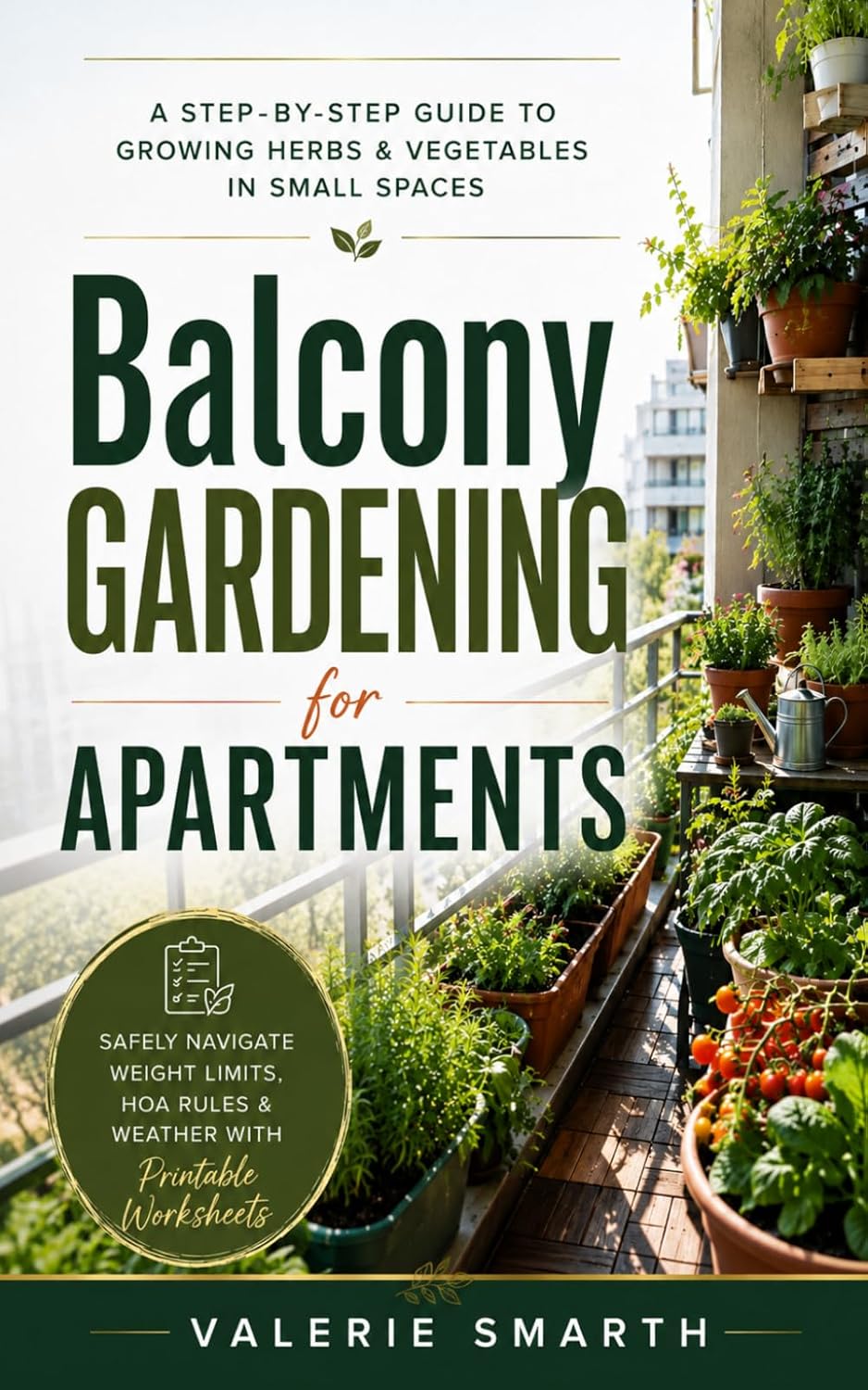 capítulo por capítulo baixar Balcony Gardening for Apartments: A Step-by-Step Guide to Growing Herbs & Vegetables in Small Spaces — Safely Navigate Weight Limits, HOA Rules & Weather with Printable Worksheets