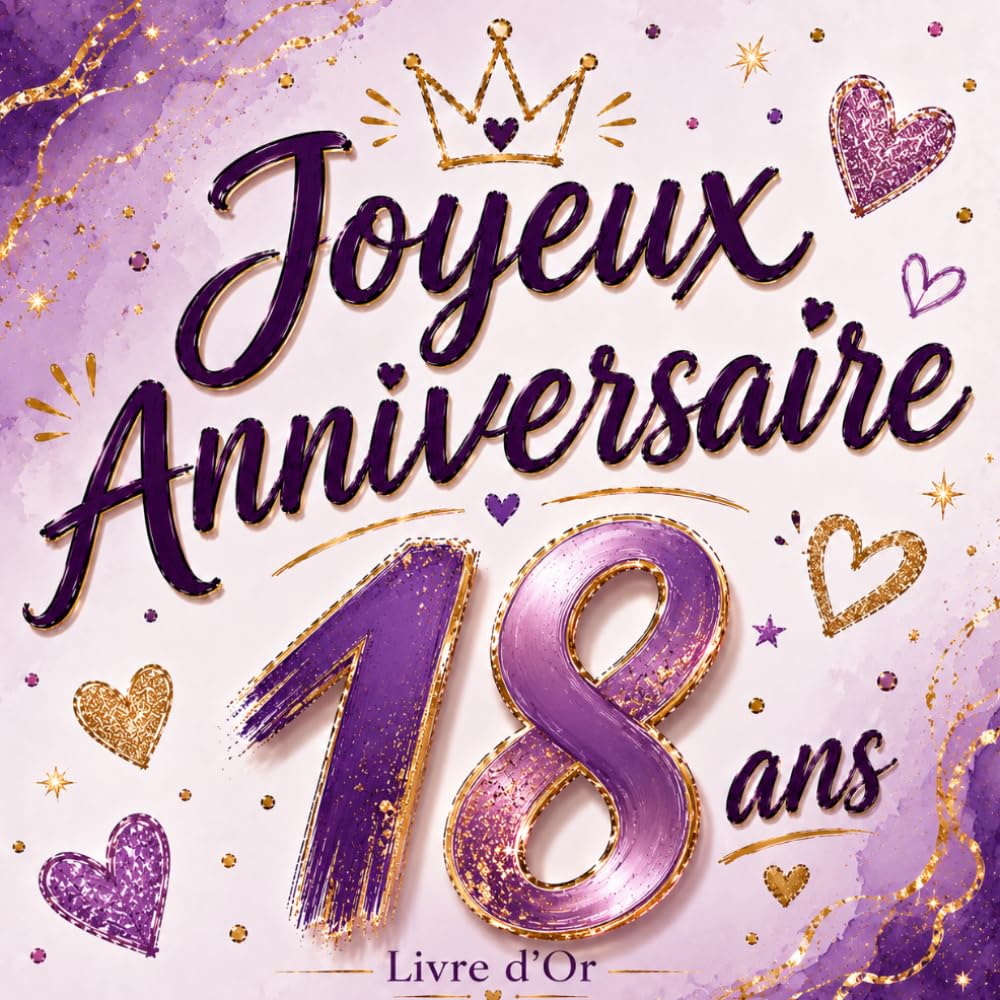 Livre d'or Anniversaire 18 Ans: Lilas, Parme, Violet, album souvenir à personnaliser, messages, mots doux, signatures, photos, vœux, félicitations,... 18 ans Femme, fille (French Edition) baixar livro de graça