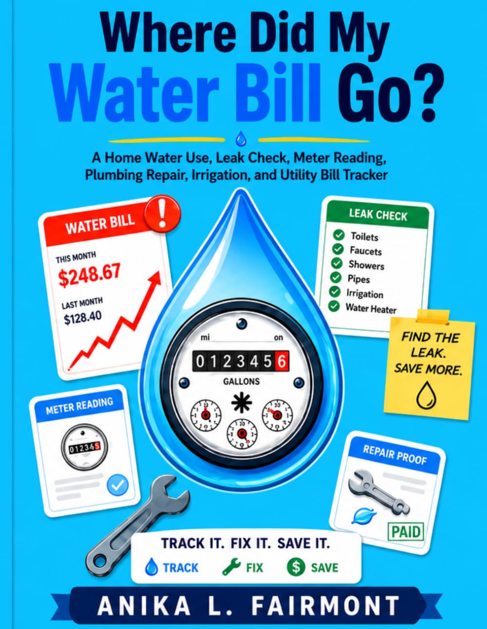 capítulo por capítulo baixar Where Did My Water Bill Go?: A Home Water Use, Leak Check, Meter Reading, Plumbing Repair, Irrigation, and Utility Bill Tracker