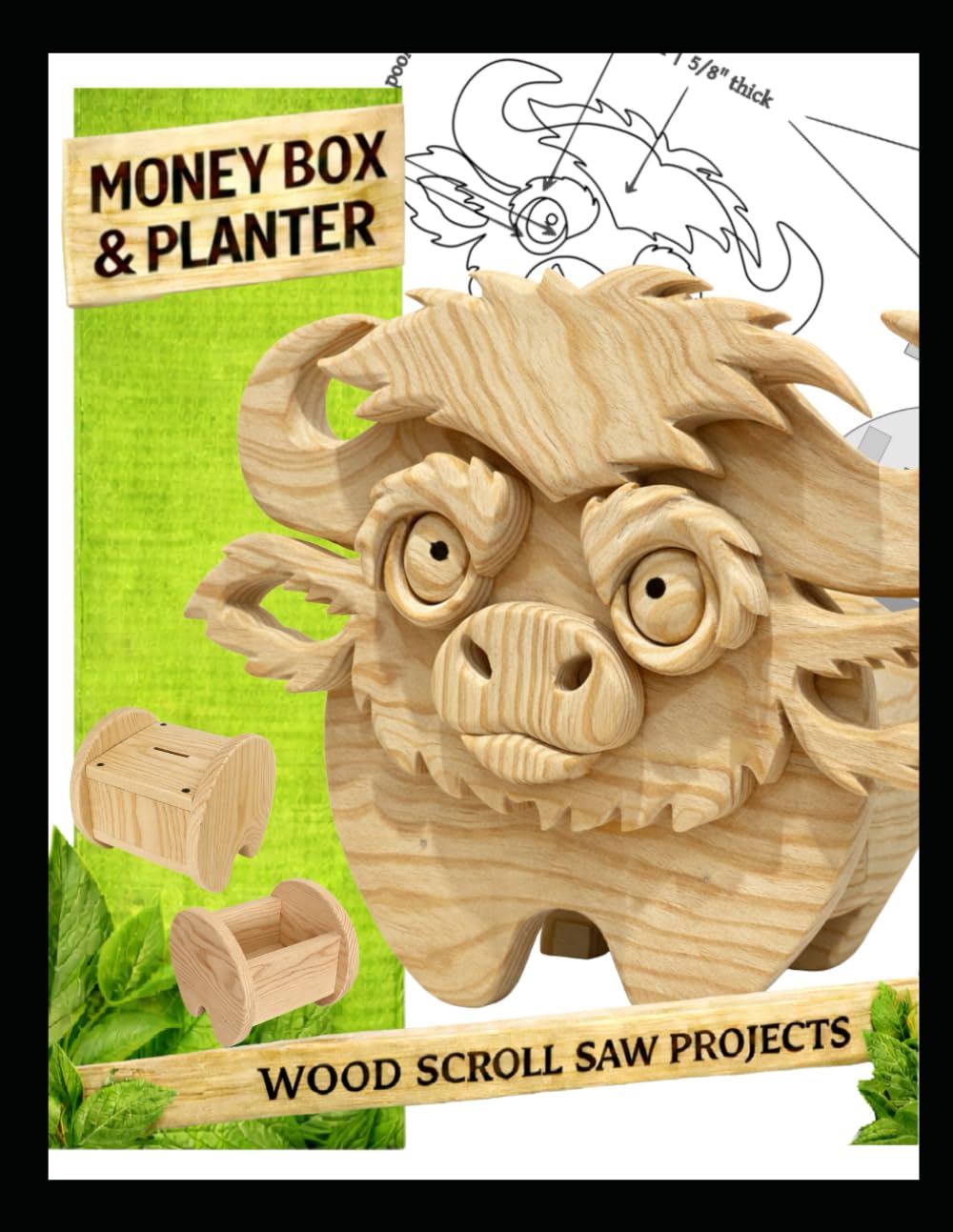 Buffalo Scroll Saw Pattern: DIY Money Box & Planter no.1 baixar livro de graça