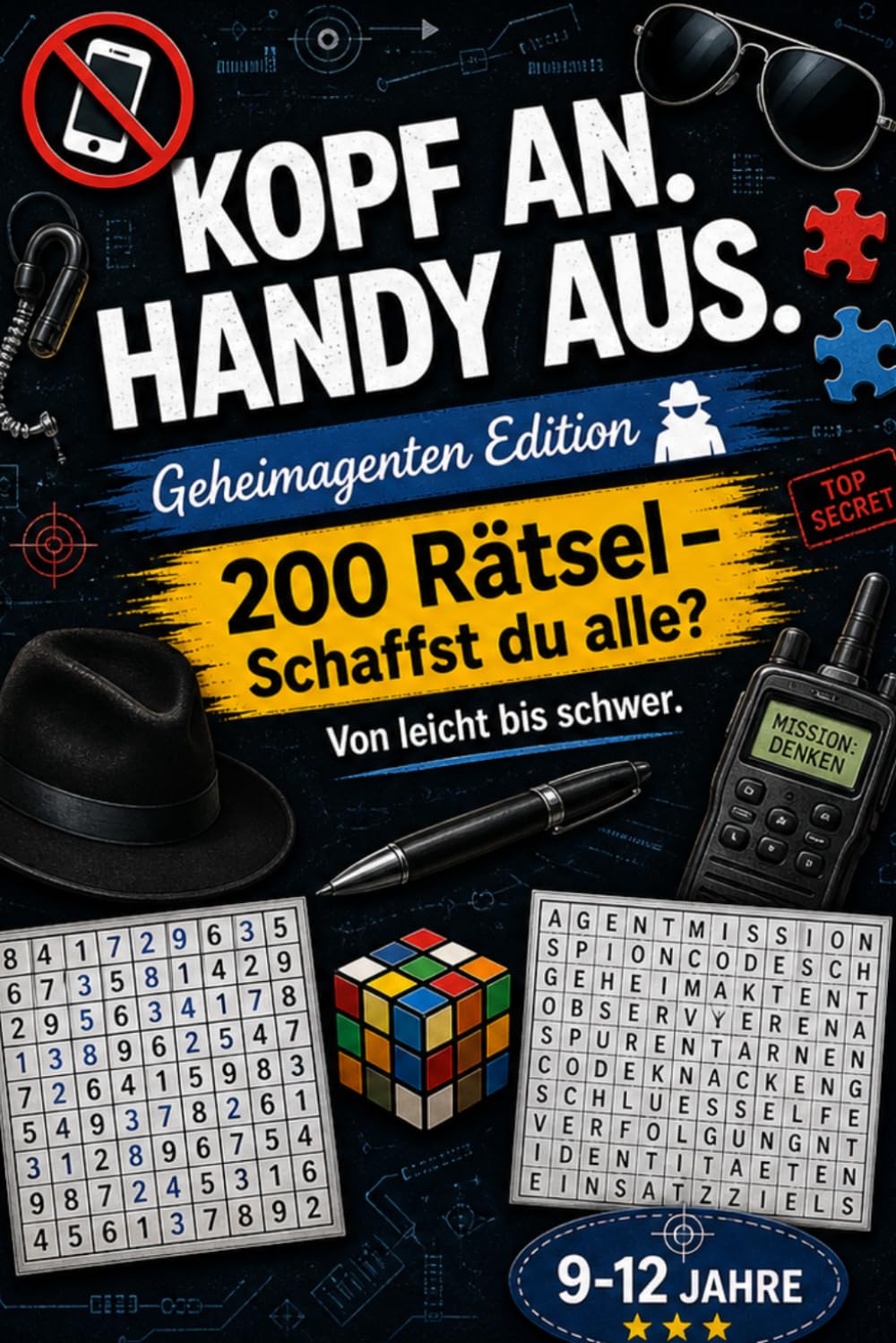 Kopf an. Handy aus. Geheimagenten Edition mit 200 Rätseln: Das spannende Geschenk-Rätselbuch für clevere Kinder und junge Teenager (9–12 Jahre) (German Edition) baixar o livro de graça