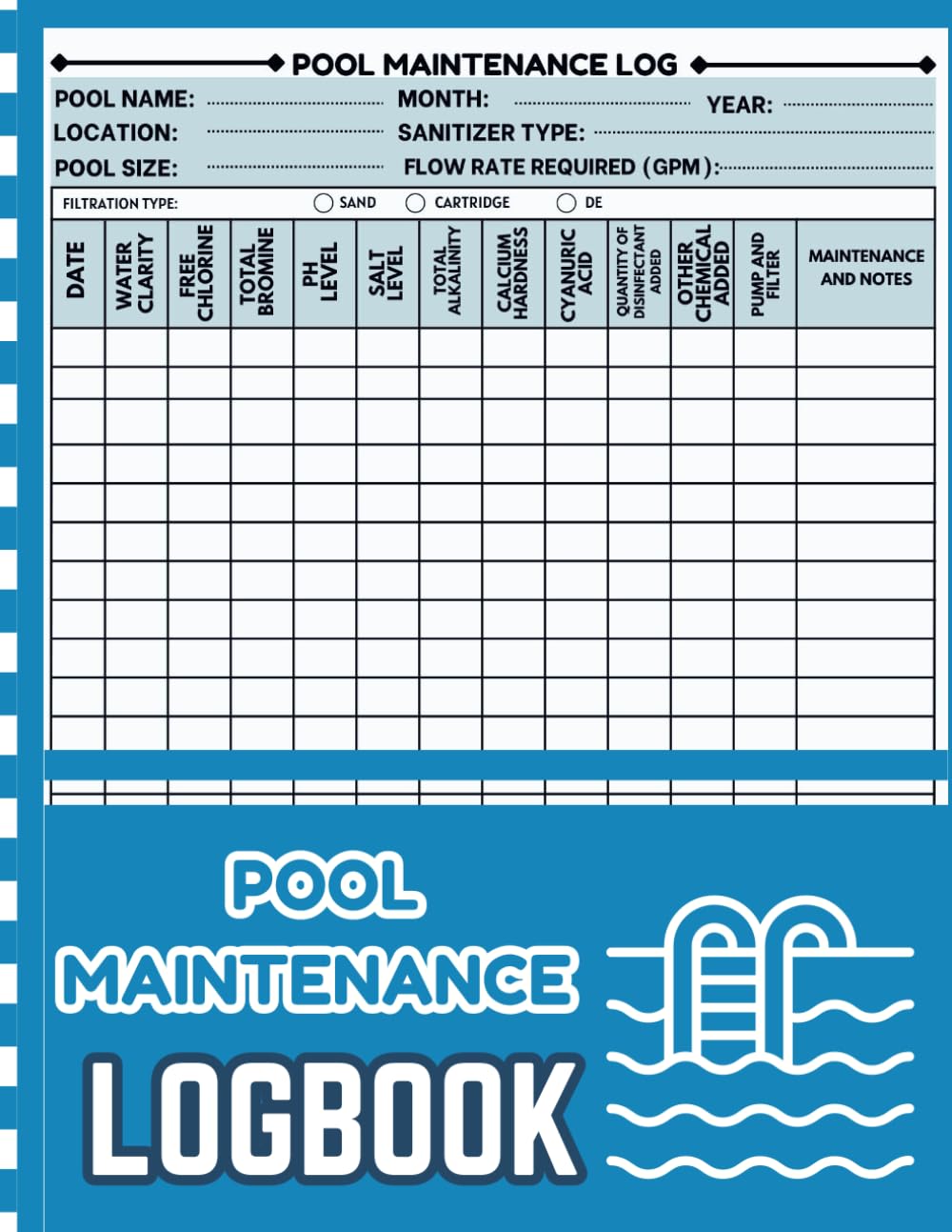 Pool Maintenance Log Book: Efficient pool maintenance tracking system,Pool temperature and pH level record book,Format A4 With 122 Pages. baixar o livro de graça