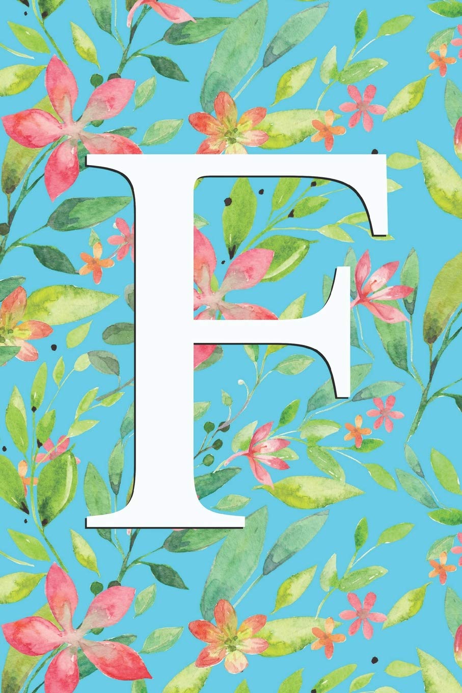 capítulo por capítulo baixar F: Monograma Initial F: Cuaderno Lindo Para Mujeres Y Niñas, Azul Floral 6 X 9