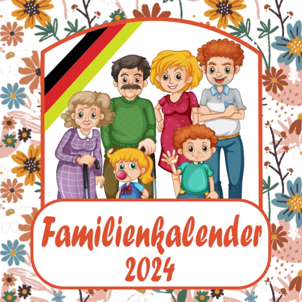 ler totalmente familienkalender 2024: Wochenplan Familienorganizer, 5 Spalten, 12 Monate von Januar bis Dezember 2024. Hier können Sie die Familie planen (8,5 "x 8,5" Zoll)... bunt. (German Edition)