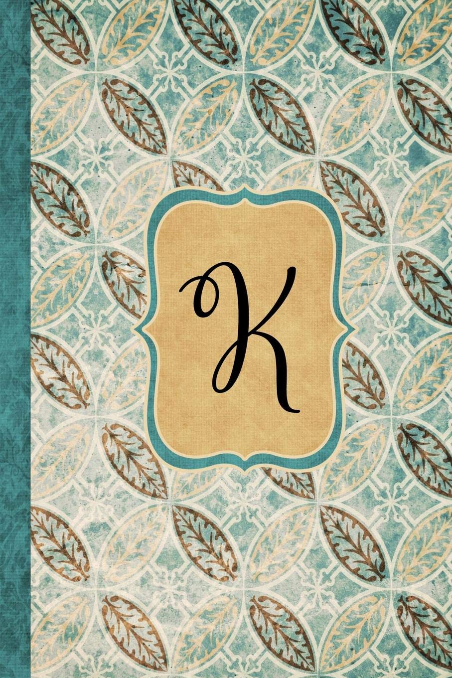 K: Beautiful Monogram Journal K, Vintage Pattern Style with lined pages baixar livro de graça