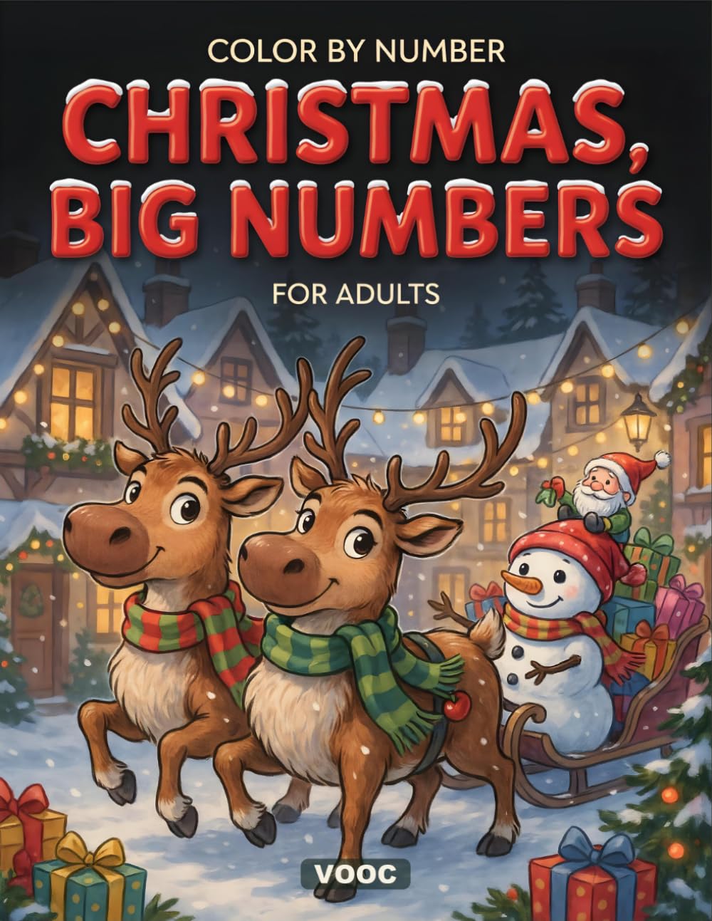 ler totalmente Christmas, Big Numbers: Color by Number Coloring Book for Adults, 40 Bold and Easy Designs of Santas, Snowmen, Reindeer and Gingerbread Houses for Relaxation, Stress Relief and Holiday Cheer