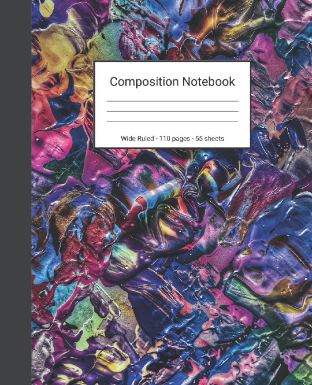 Composition Notebook: Wide Ruled Paper Notebook Journal - Multicolored Abstract Painting - Blank Wide Lined Workbook baixar o livro de graça