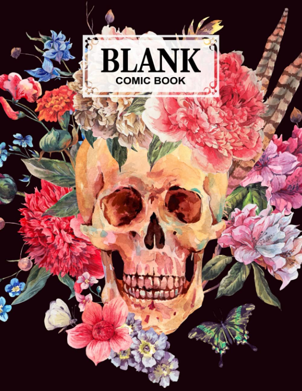 Blank Comic Book: Premium Skull Cover Blank Comic Book, Create Your Own Story, Journal, Notebook, Sketchbook for Kids and Adults, 120 Pages - Size 8.5" x 11" Notebook by Tamara Bertram baixar livro de graça