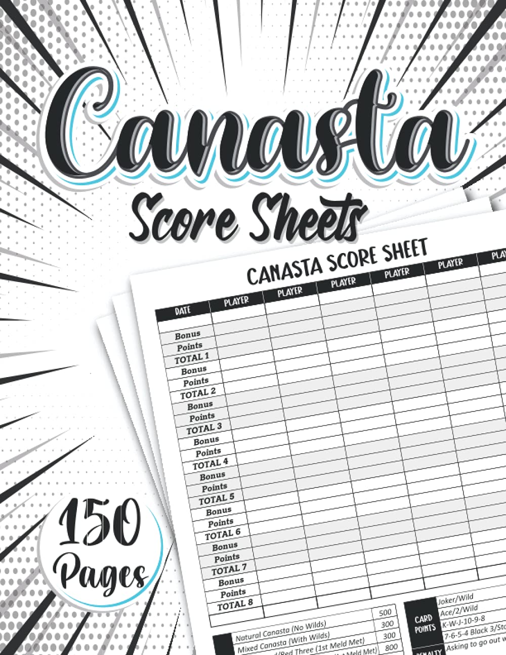 Canasta Score Sheets: 8.5x11 inch | 150 pages baixar livro de graça