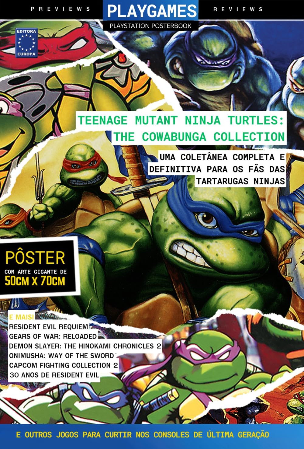 ler totalmente Tartarugas Ninjas: Cowabunga Collection (Versão lisa, sem dobras, enviada em tubo protetor) - Superpôster PlayGames
