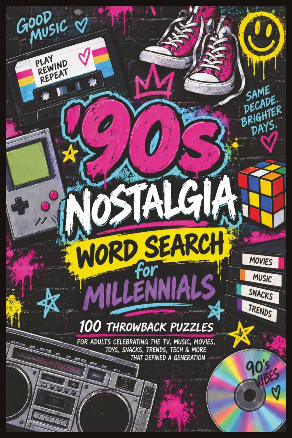 ’90s Nostalgia Word Search for Millennials: 100 Throwback Puzzles for Adults Celebrating the TV, Music, Movies, Toys, Snacks, Trends, Tech & More That Defined a Generation ('90s Nostalgia Collection) baixar livro de graça