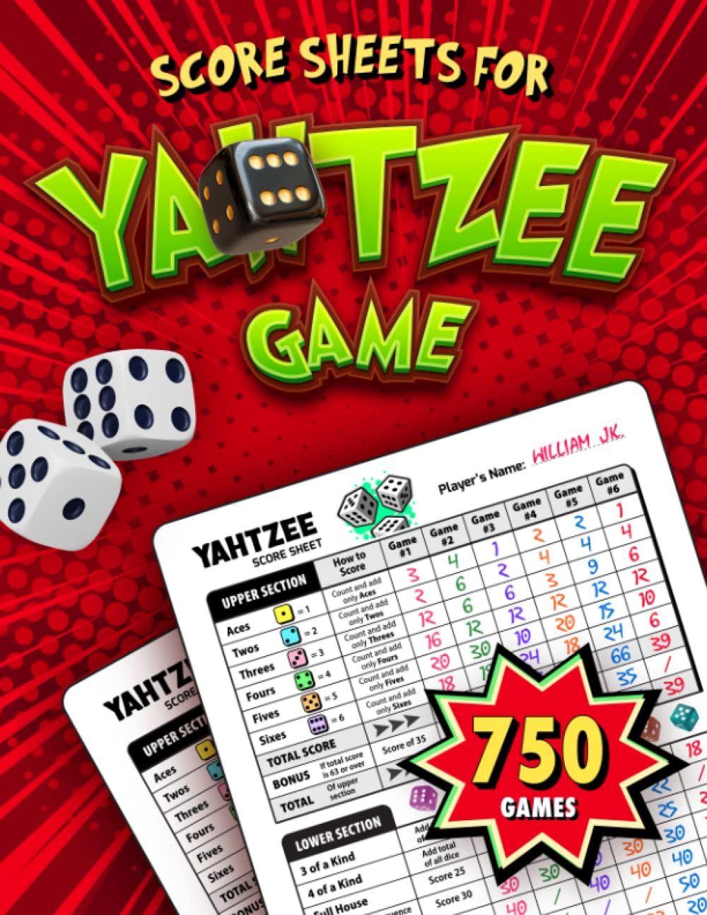 Score Sheets For Yatzee Game: Original Travel Scorebook With 130 Large Score Pads & 750 Scoring Games baixar livro de graça