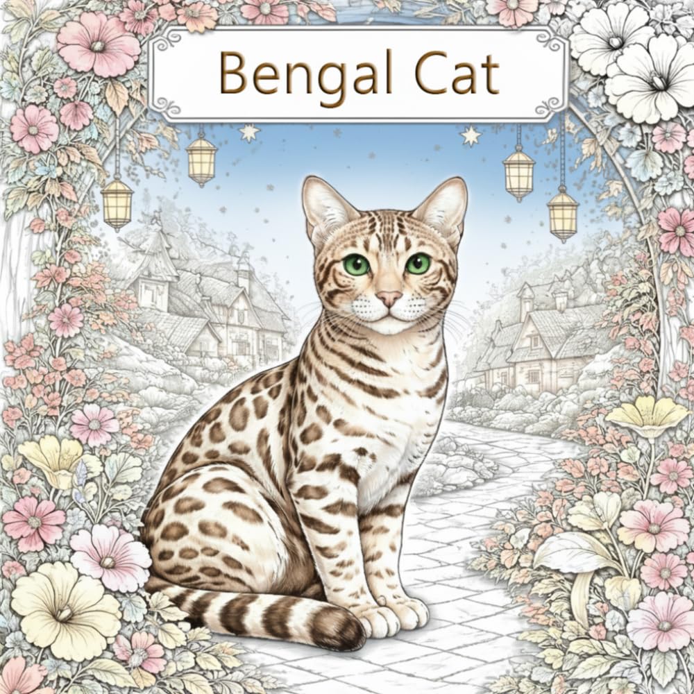 ler totalmente Beautiful Bengal Cats Coloring Book: Detailed and Relaxing Designs – Stress Relief and Mindfulness Coloring Book with Beautiful Cat Illustrations