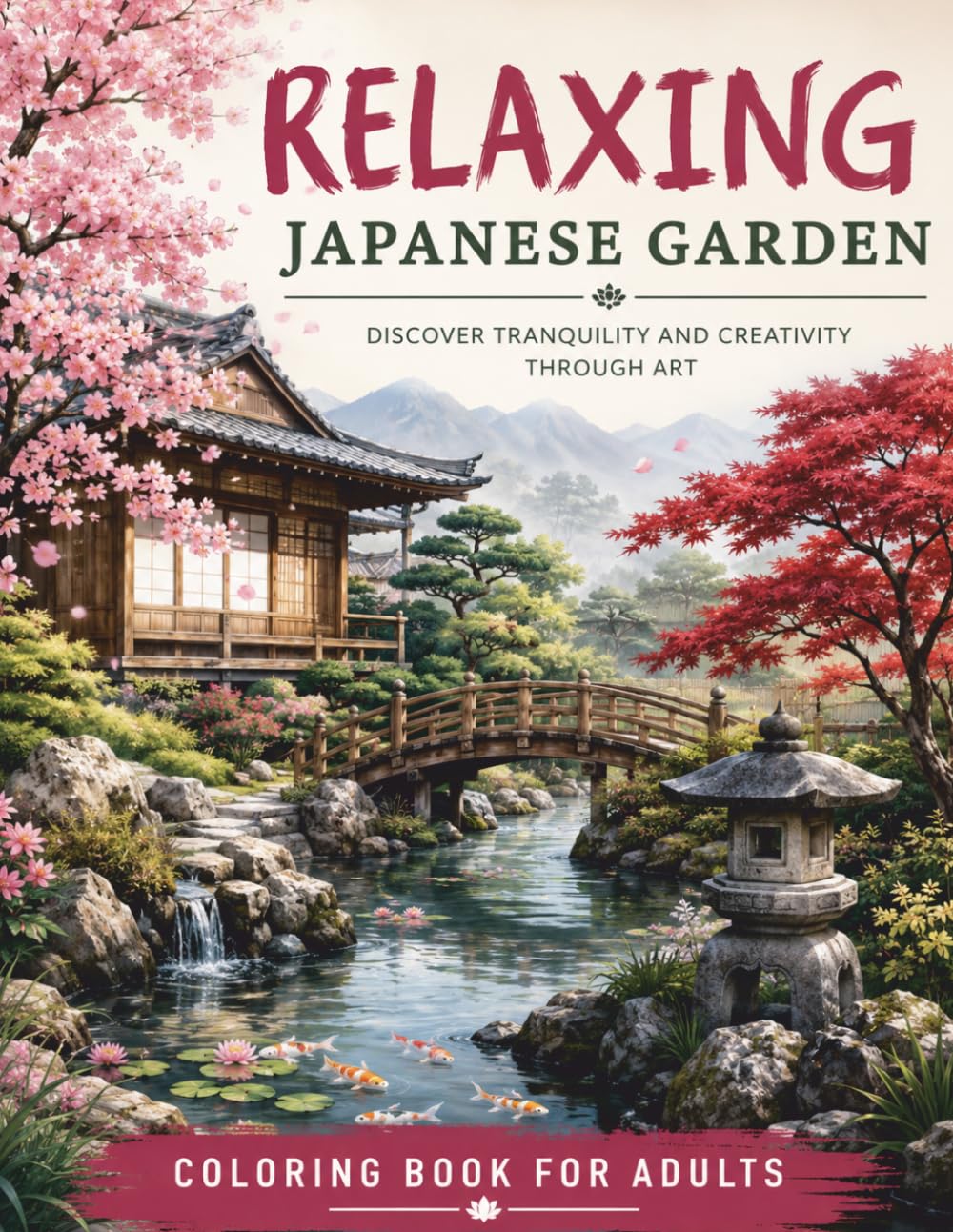 Relaxing Japanese Garden Coloring Book for Adults: Discover Tranquility and Creativity Through Art baixar o livro de graça