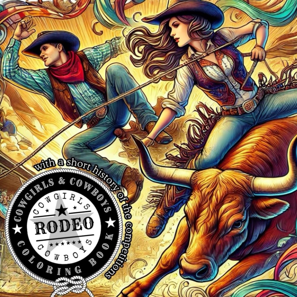 Cowgirls & Cowboys Rodeo Coloring Book: All 7 Rodeo Competitions in One Book / 7 Chapters with Described History of Competitions and Graphics to Color / 270 Pages - 105 Unique Graphics. baixar o livro de graça