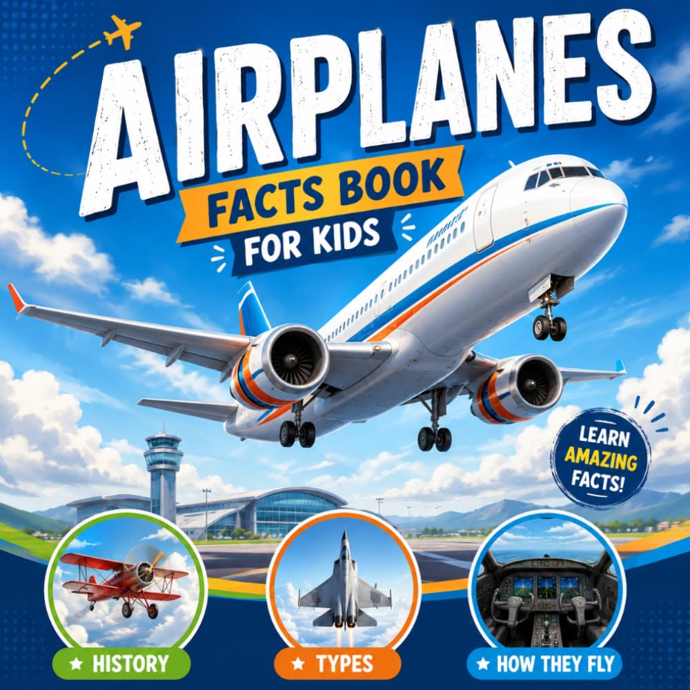 Airplanes Facts Book for Kids: Picture Guidebook for Children and Aircraft Enthusiasts | How They Fly, History, Types and More | All About Airplanes baixar o livro de graça