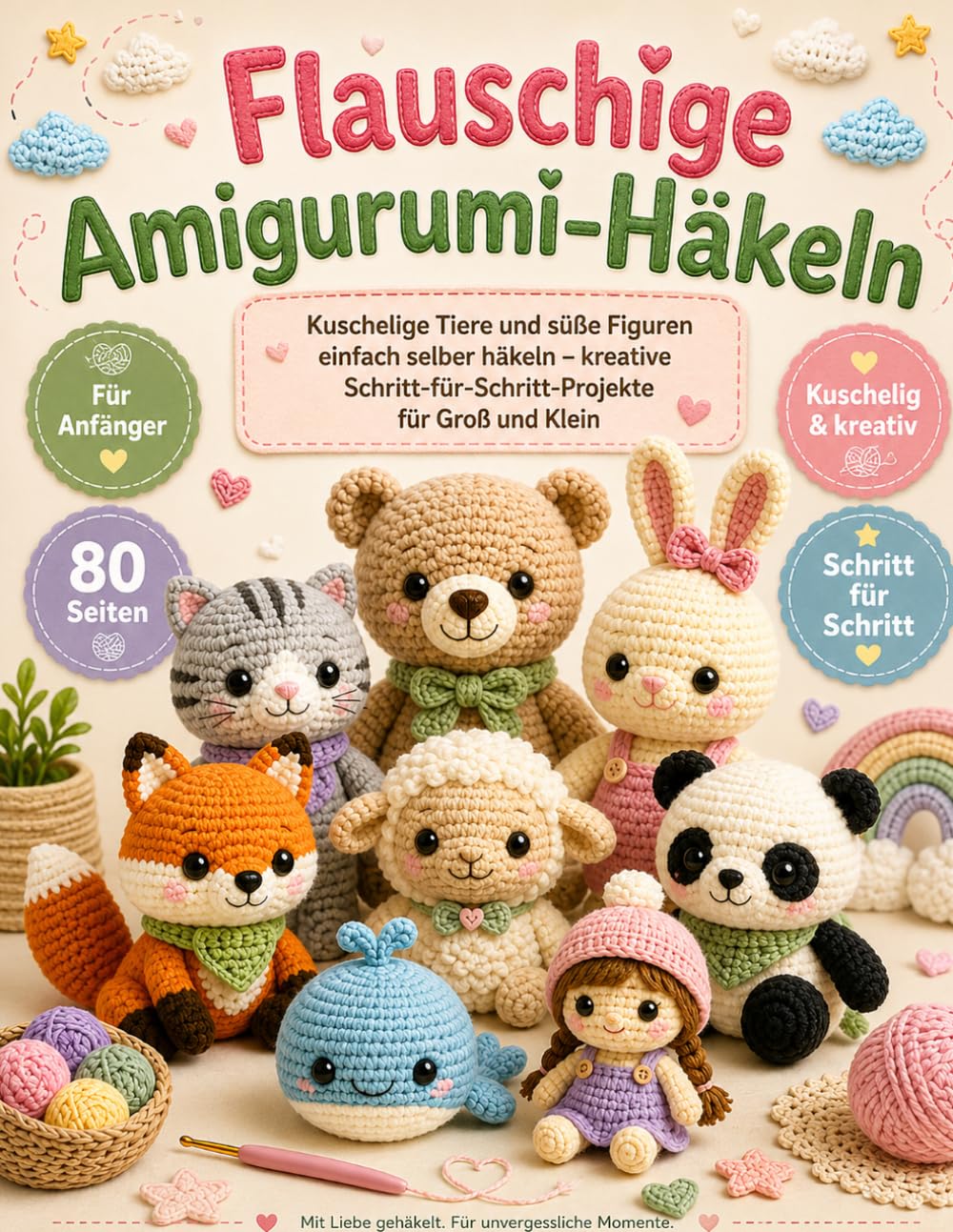 ler totalmente Flauschige Amigurumi-Häkeln: Kuschelige Tiere und süße Figuren einfach selber häkeln – kreative Schritt-für-Schritt-Projekte für Groß und Klein (German Edition)