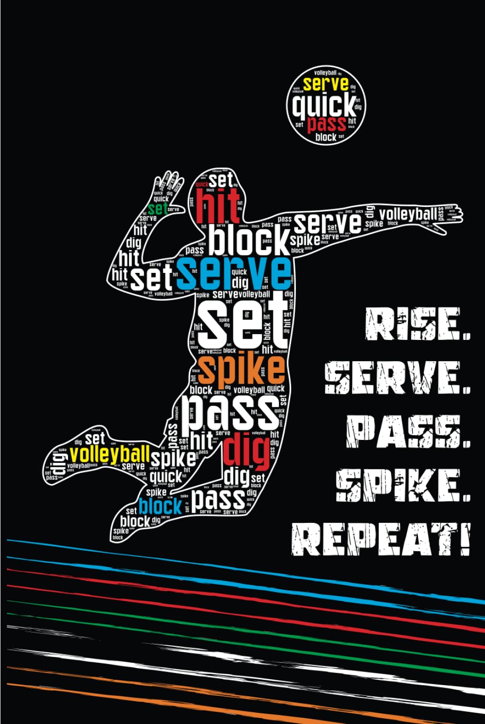 capítulo por capítulo baixar "Rise, Serve, Pass, Spike, Repeat" - Motivational Volleyball Notebook: A Lined | Wide Ruled | 102 Pages | 6 x 9" | Notepad for Kids, Teens, Adults, Players, Passionate and Fans.