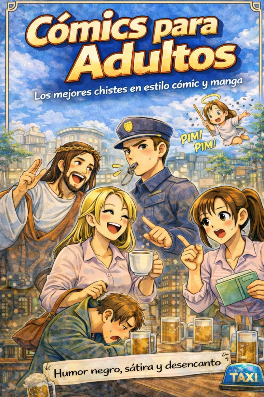 ler totalmente Cómics para Adultos - Los Mejores Chistes en estilo Cómic y Manga: Humor negro, sátira y situaciones cotidianas en estilo cómic - El Regalo de Broma Perfecto (Spanish Edition)