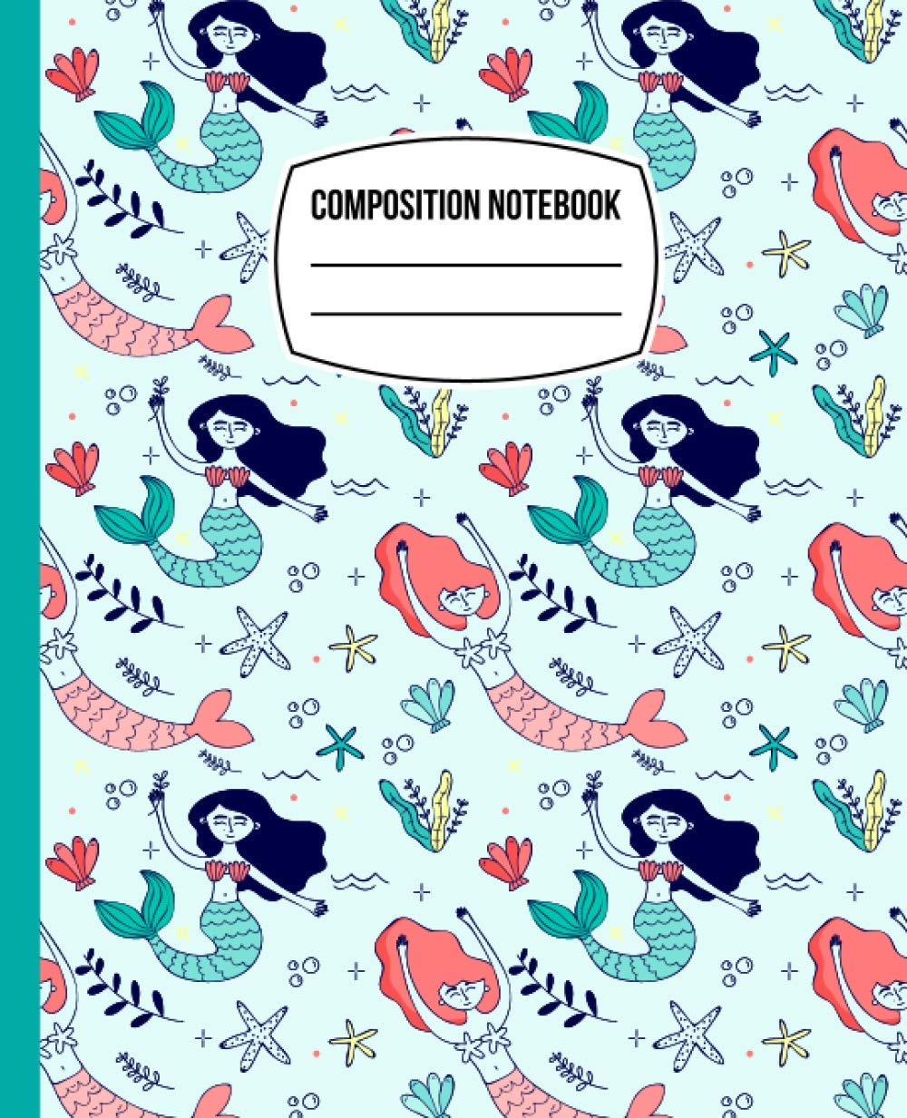 ler totalmente Composition Notebook: Blank Lined Paper Mermaid Notebook for Writing Gift For kids family and friends Teacher