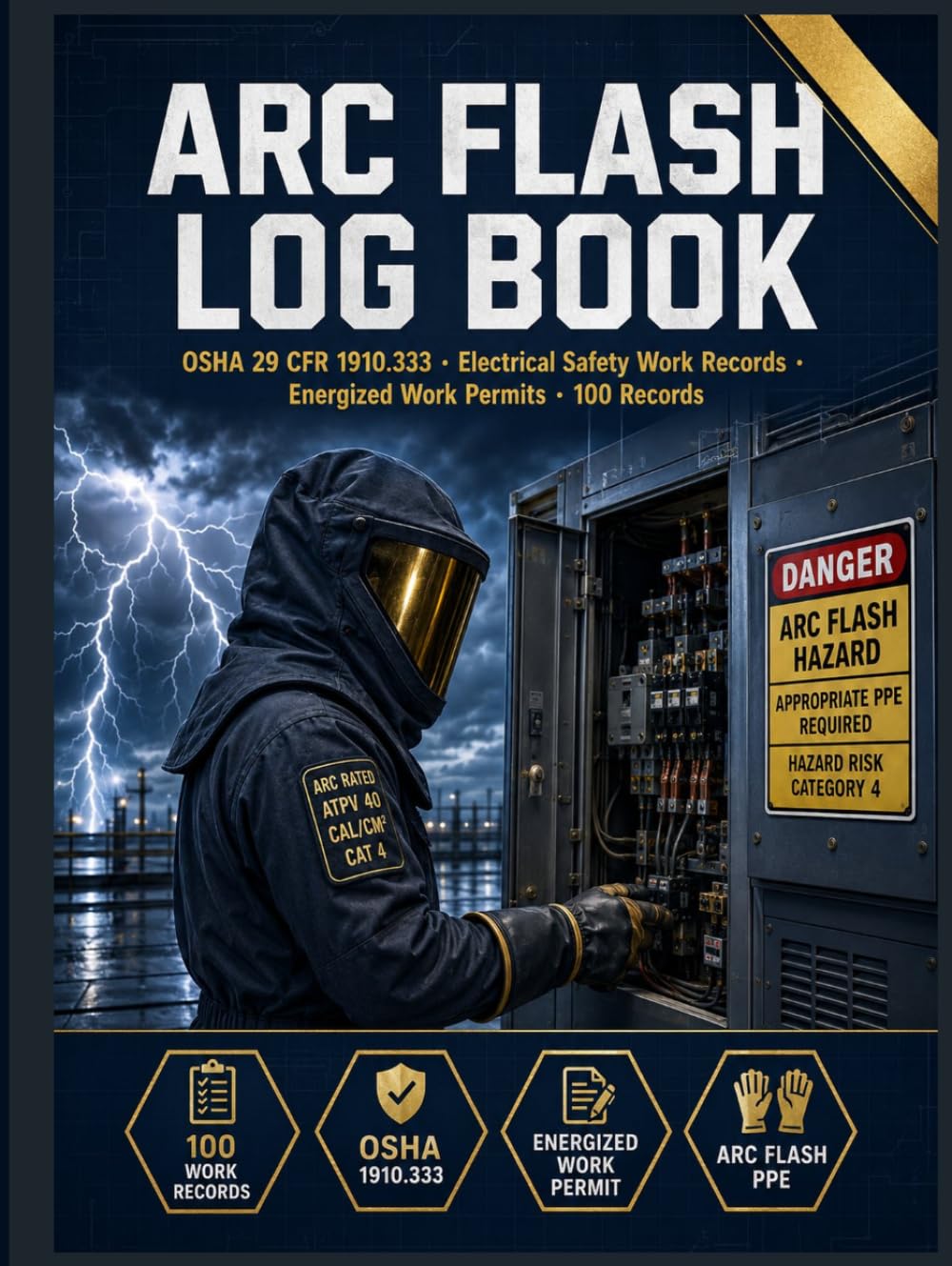 ler totalmente Arc Flash Log Book: Electrical Safety Record Aligned with OSHA 29 CFR 1910.333 Standards for PPE Verification, Boundary Assessment and Incident Energy Documentation