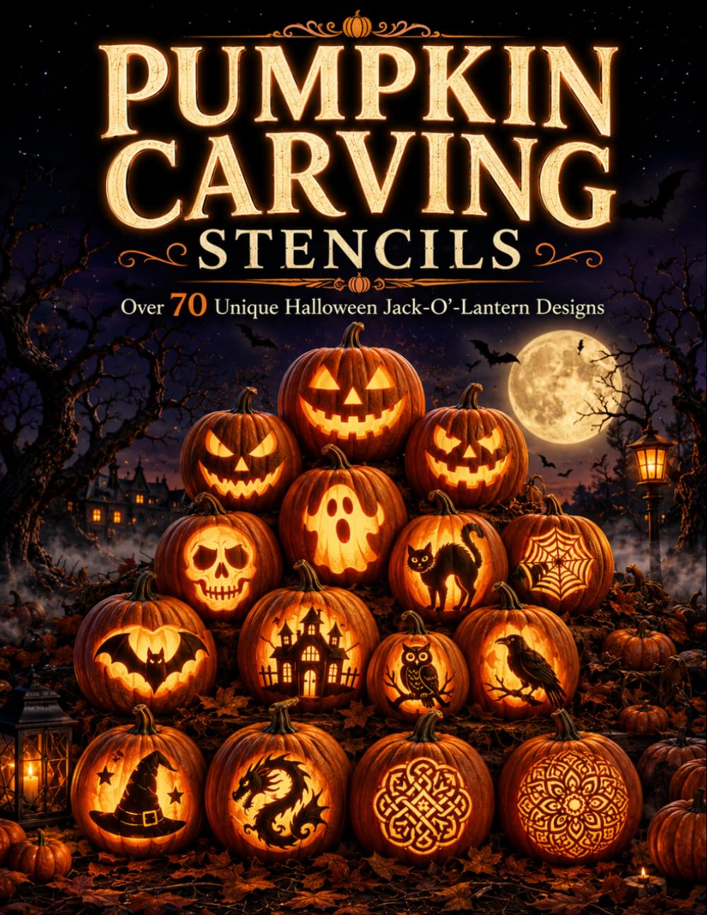 capítulo por capítulo baixar Pumpkin Carving Stencils: 70+ Original Jack-o'-Lantern Designs for Kids 8+, Teens, Adults and Families: Easy, Medium and Hard Halloween Templates with Step-by-Step Tips