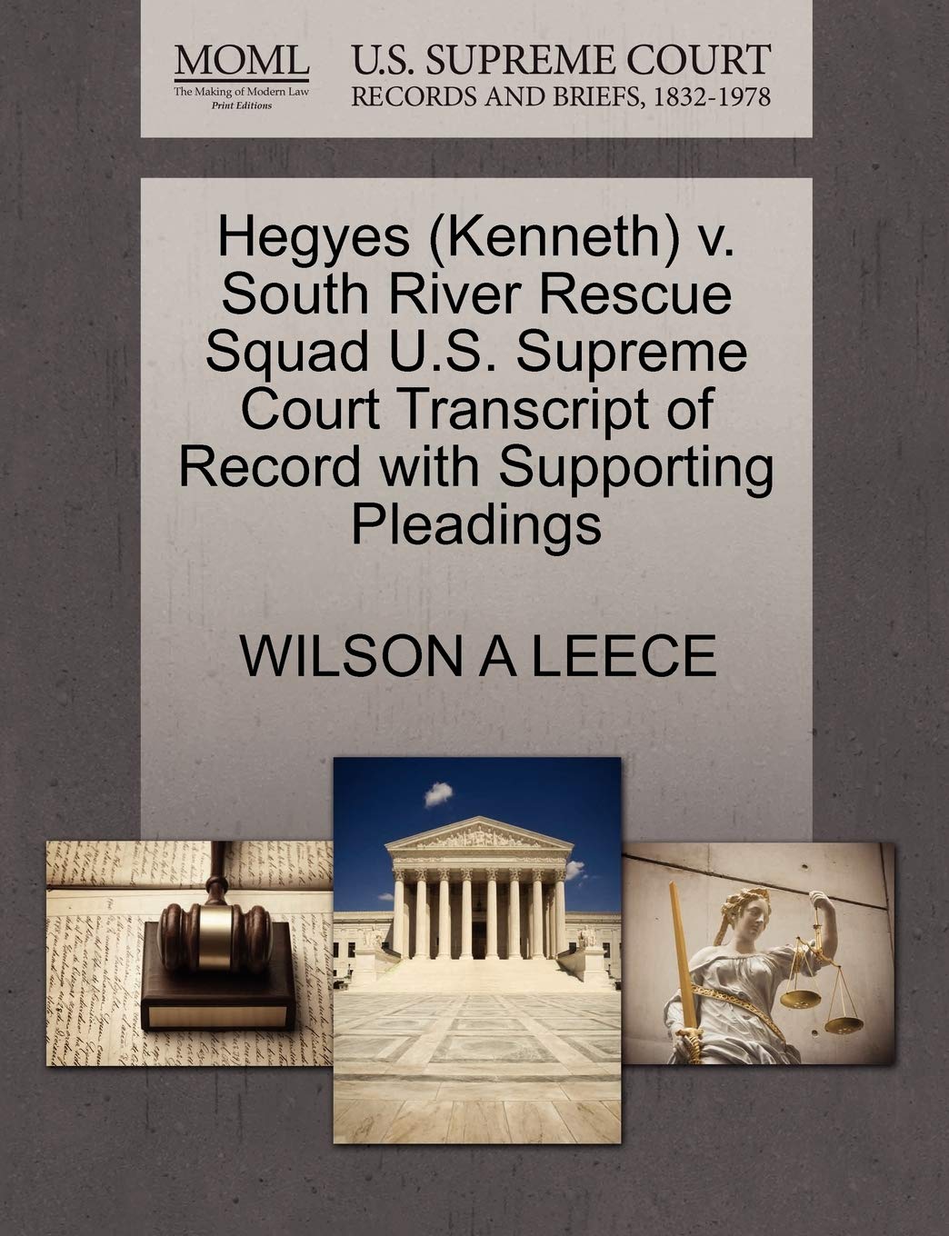 ler totalmente Hegyes (Kenneth) v. South River Rescue Squad U.S. Supreme Court Transcript of Record with Supporting Pleadings