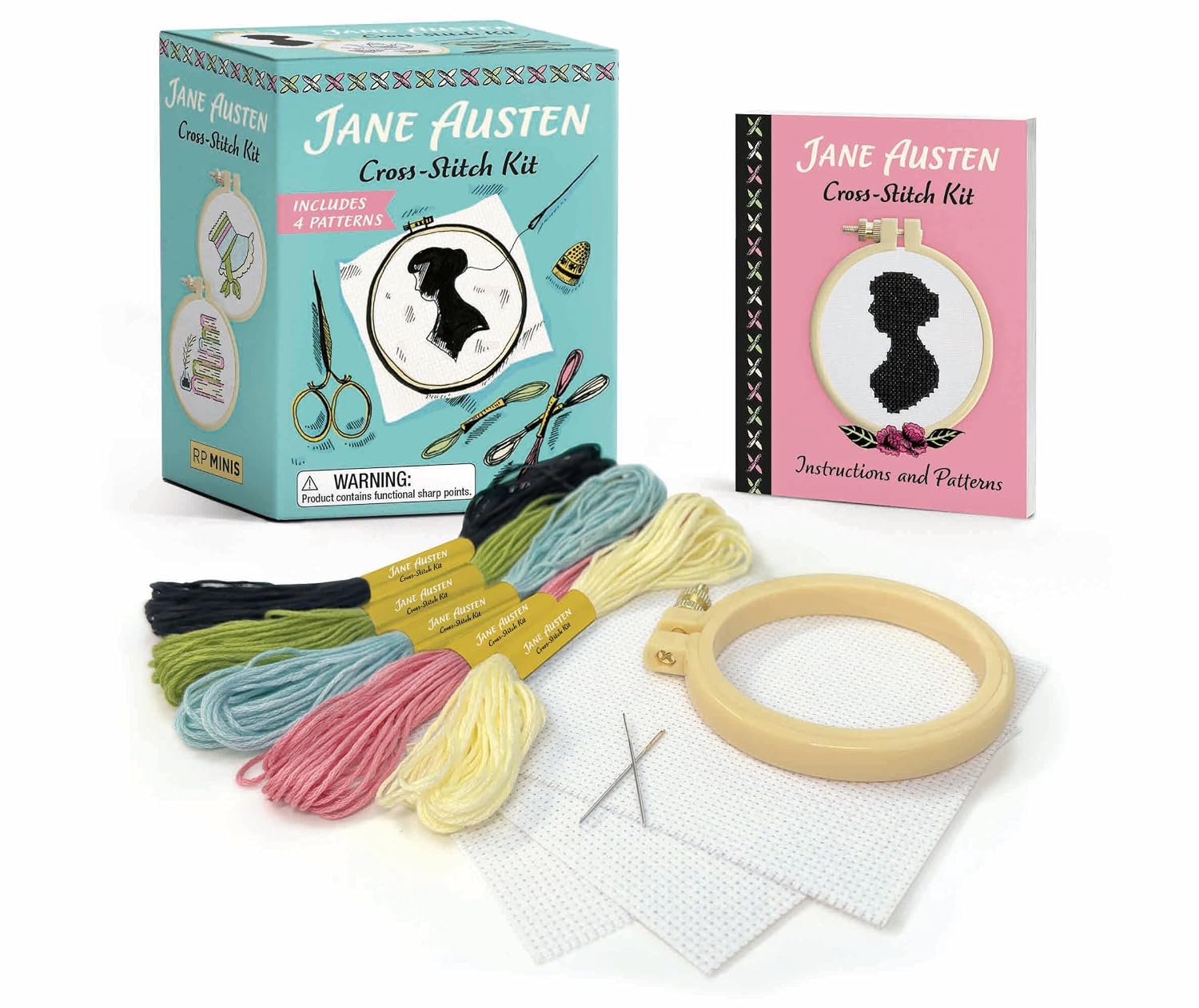 Jane Austen Cross-Stitch Kit: Includes 4 Patterns baixar livro de graça