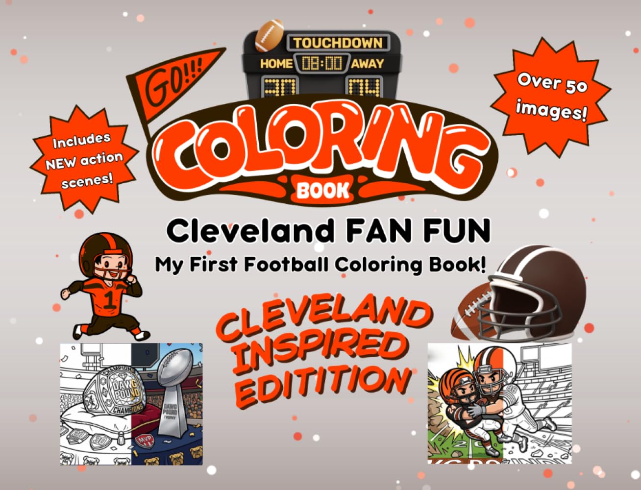 Cleveland Fan Fun: My First Football Coloring Book: A Cute Sports Activity Book for Kids Ages 4-8 (Cleveland Edition) (Gridiron City Fun) baixar o livro de graça