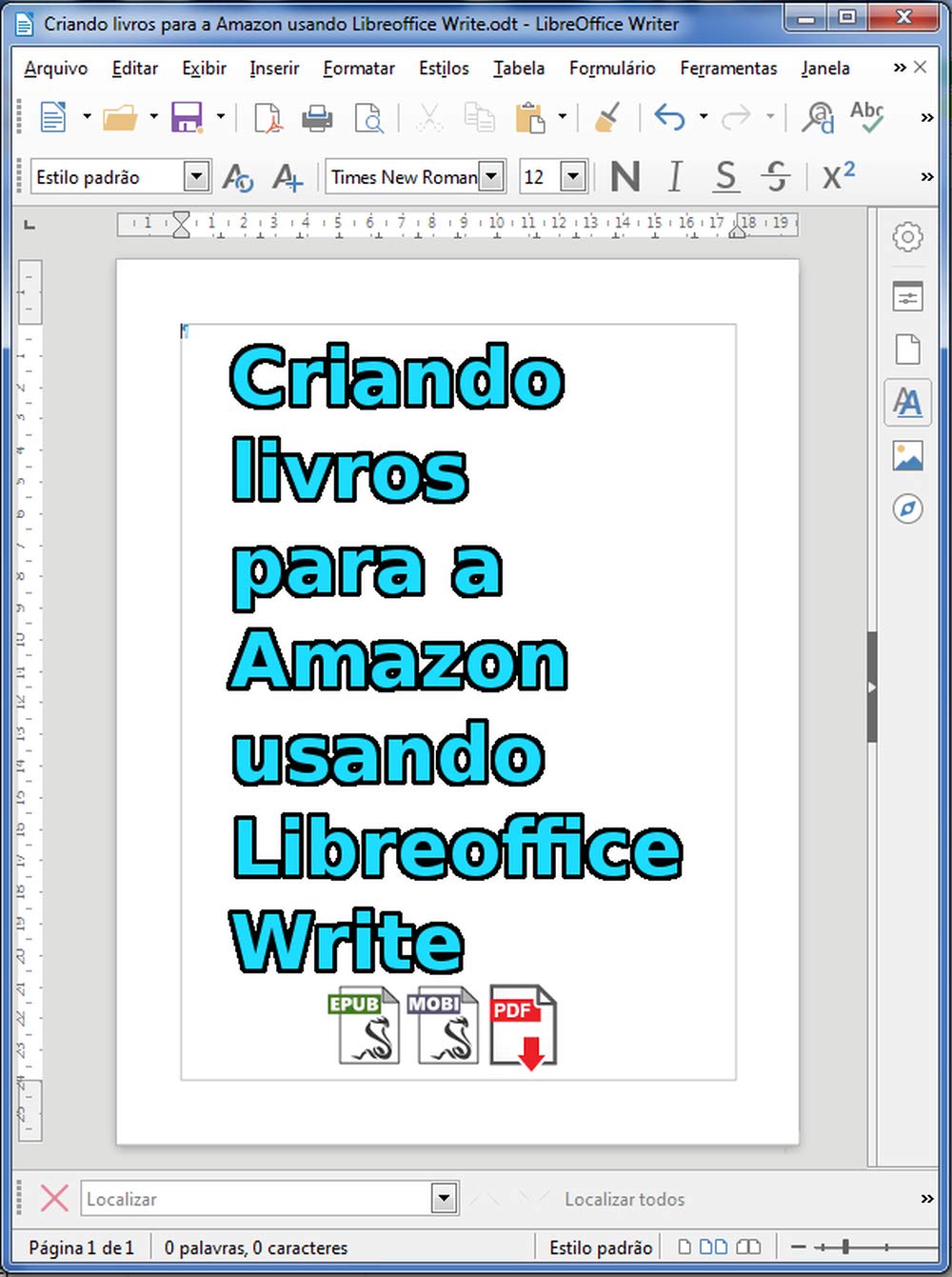 ler totalmente Criando livros para a Amazon usando o Libreoffice Write