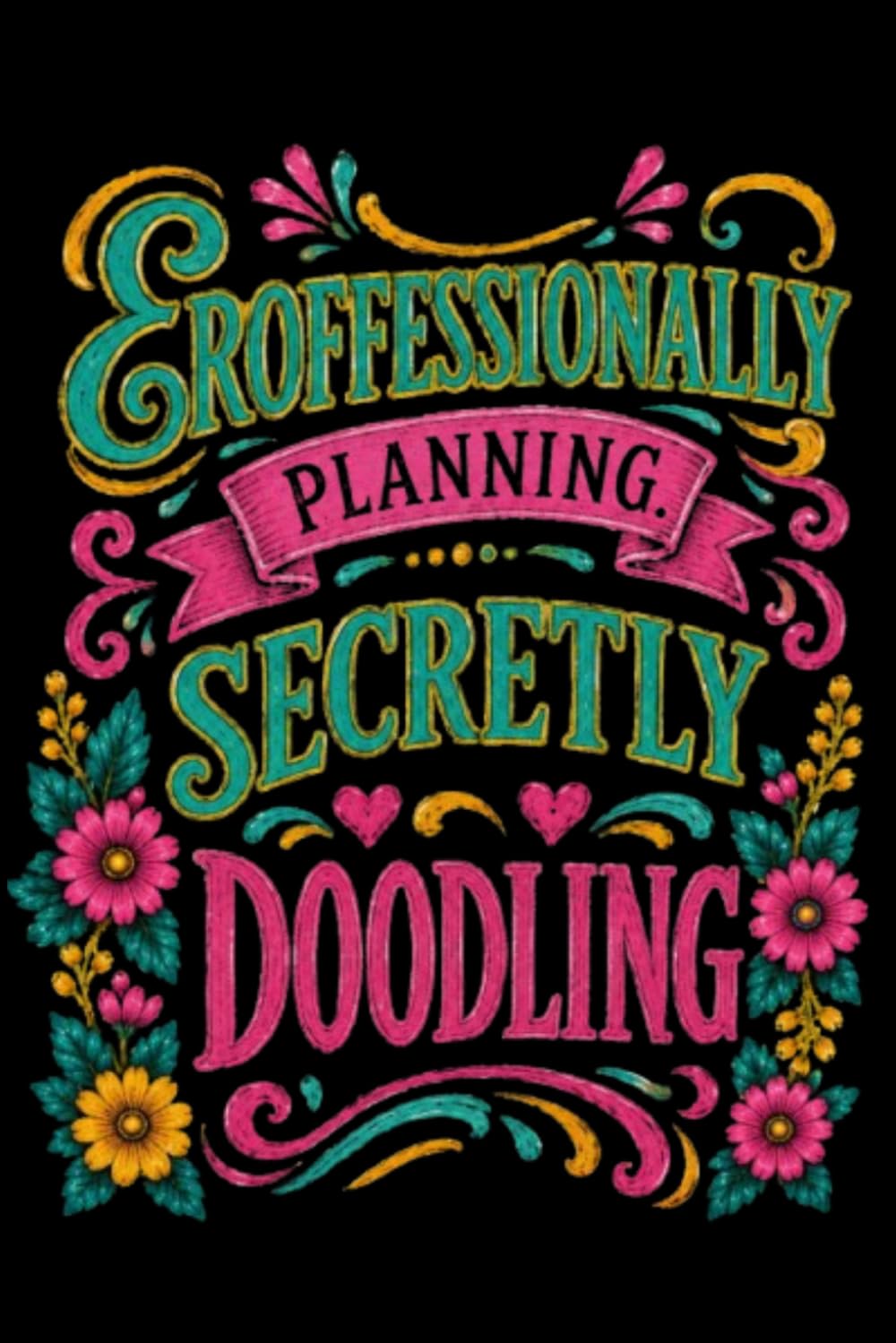 ler totalmente Professionally Planning. Secretly Doodling: 6 x 9 Blank Lined Notebook Journal - Funny Saying Sarcastic Work Gag Gift for Office Coworkers, Employees, Adults, Boss
