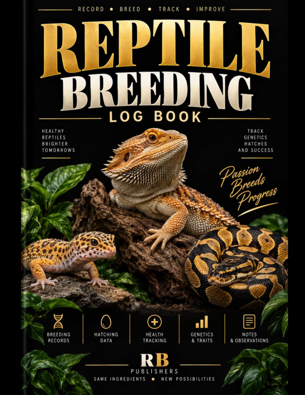 Reptile Breeding Log Book: Breeding, Pairing, Egg Laying, Incubation & Hatching Records for Reptile Breeders, Keepers and Hobbyists baixar livro de graça