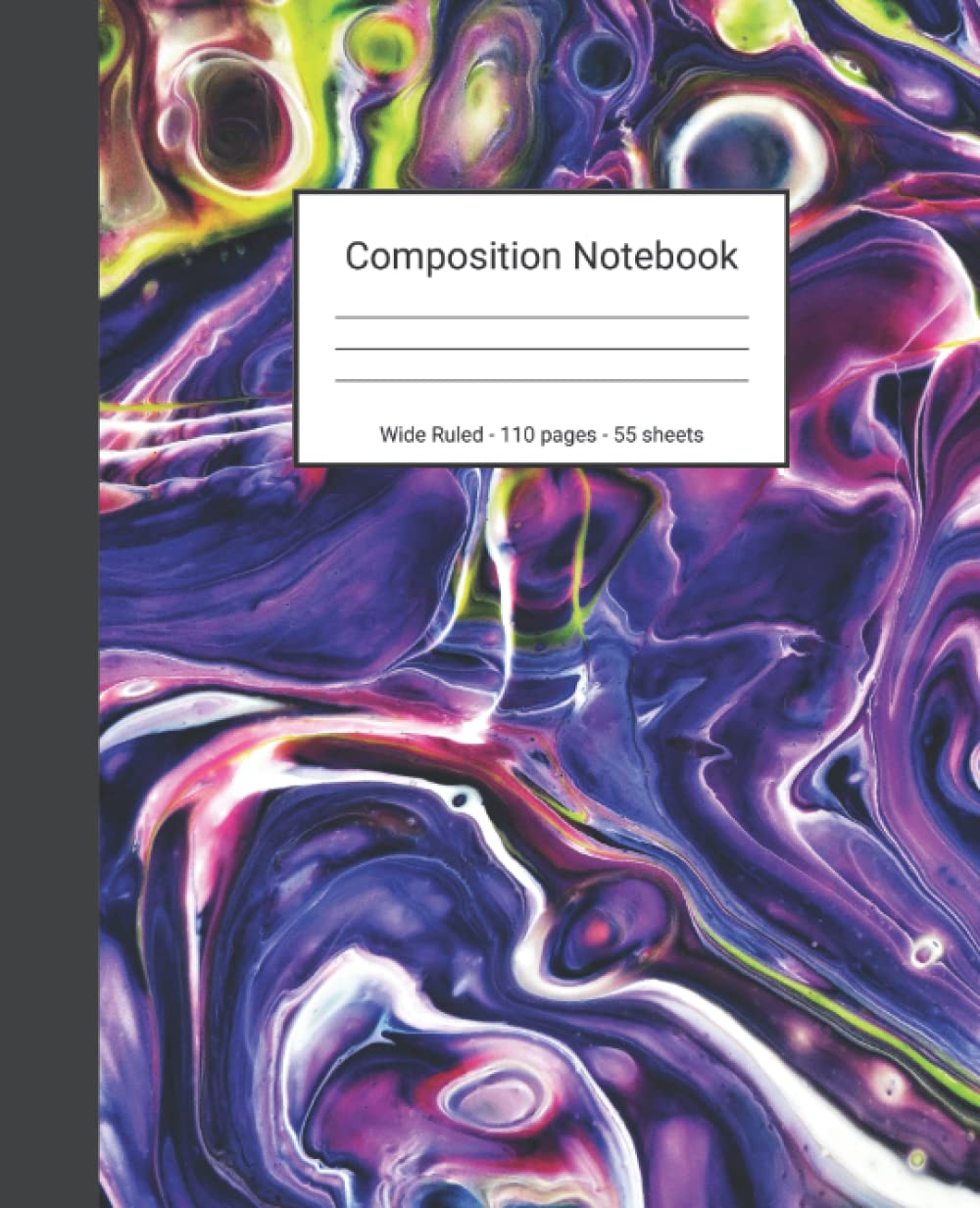 Composition Notebook: Wide Ruled Paper Notebook Journal - Purple And Yellow Liquid Marble - Blank Wide Lined Workbook baixar livro de graça