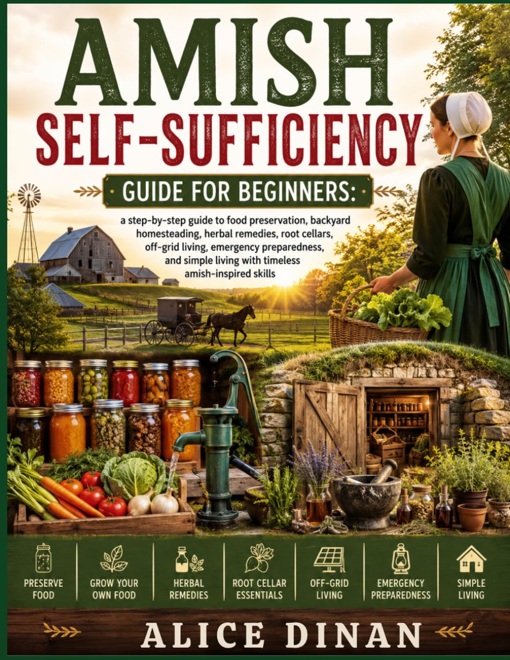 Amish Self-Sufficiency Guide For Beginners: a step-by-step guide to food preservation, backyard homesteading, herbal remedies, root cellars, off-grid... living with timeless amish-inspired skills baixar o livro de graça