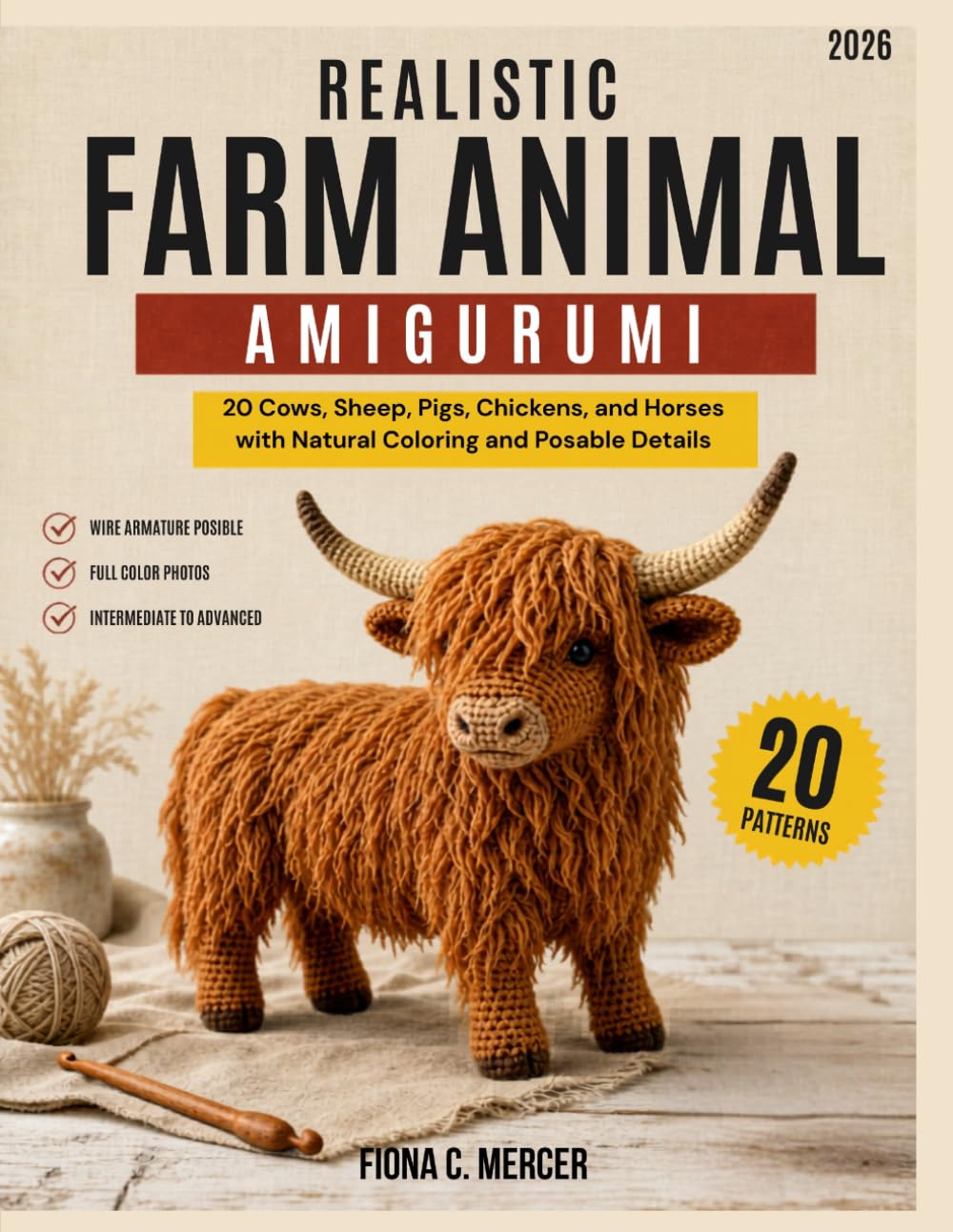capítulo por capítulo baixar Realistic Farm Animal Amigurumi: 20 Cows, Sheep, Pigs, Chickens, and Horses with Natural Coloring and Posable Details