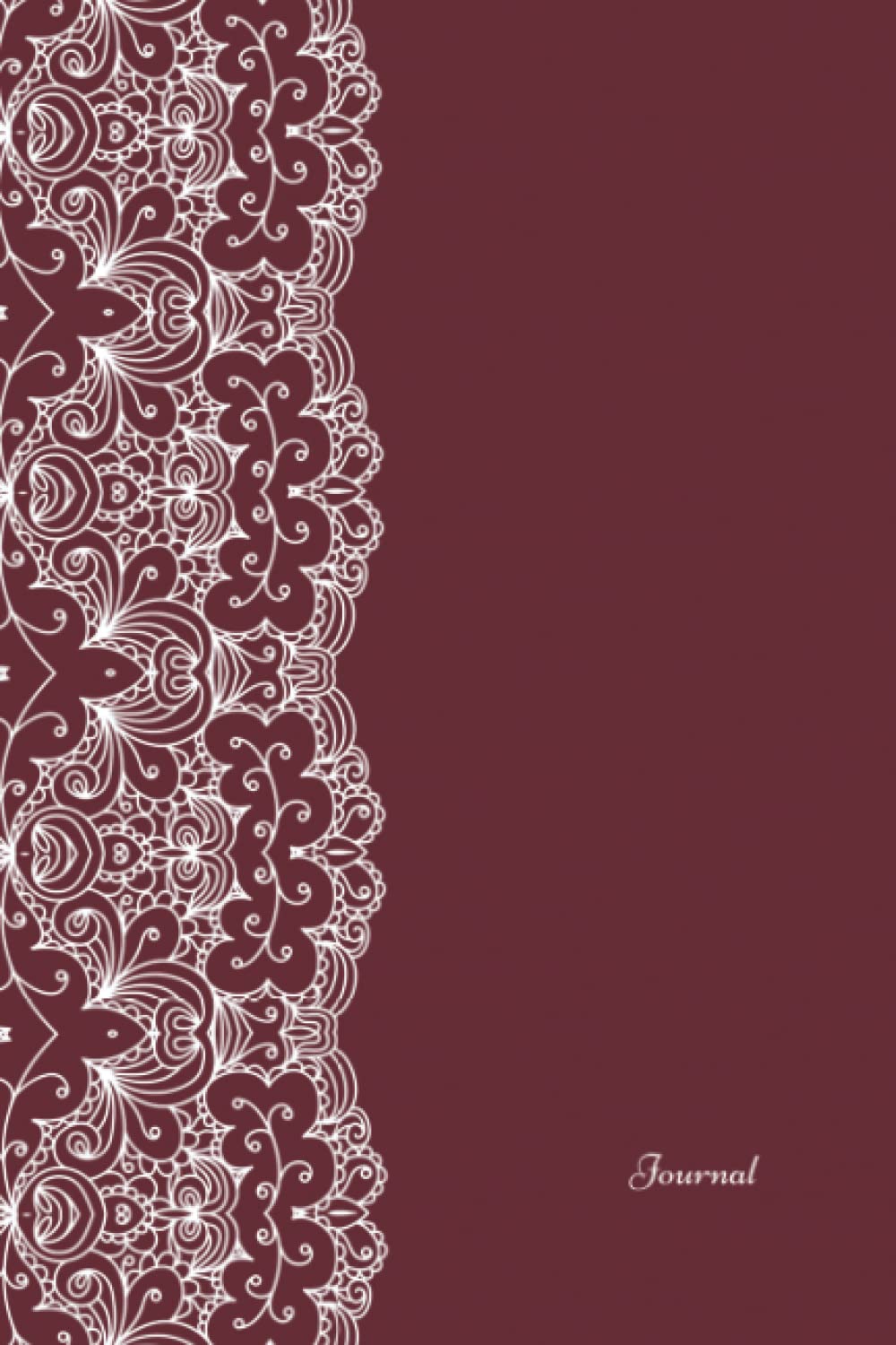 Journal: Pretty White Lace Art (Maroon Diary) baixar livro de graça