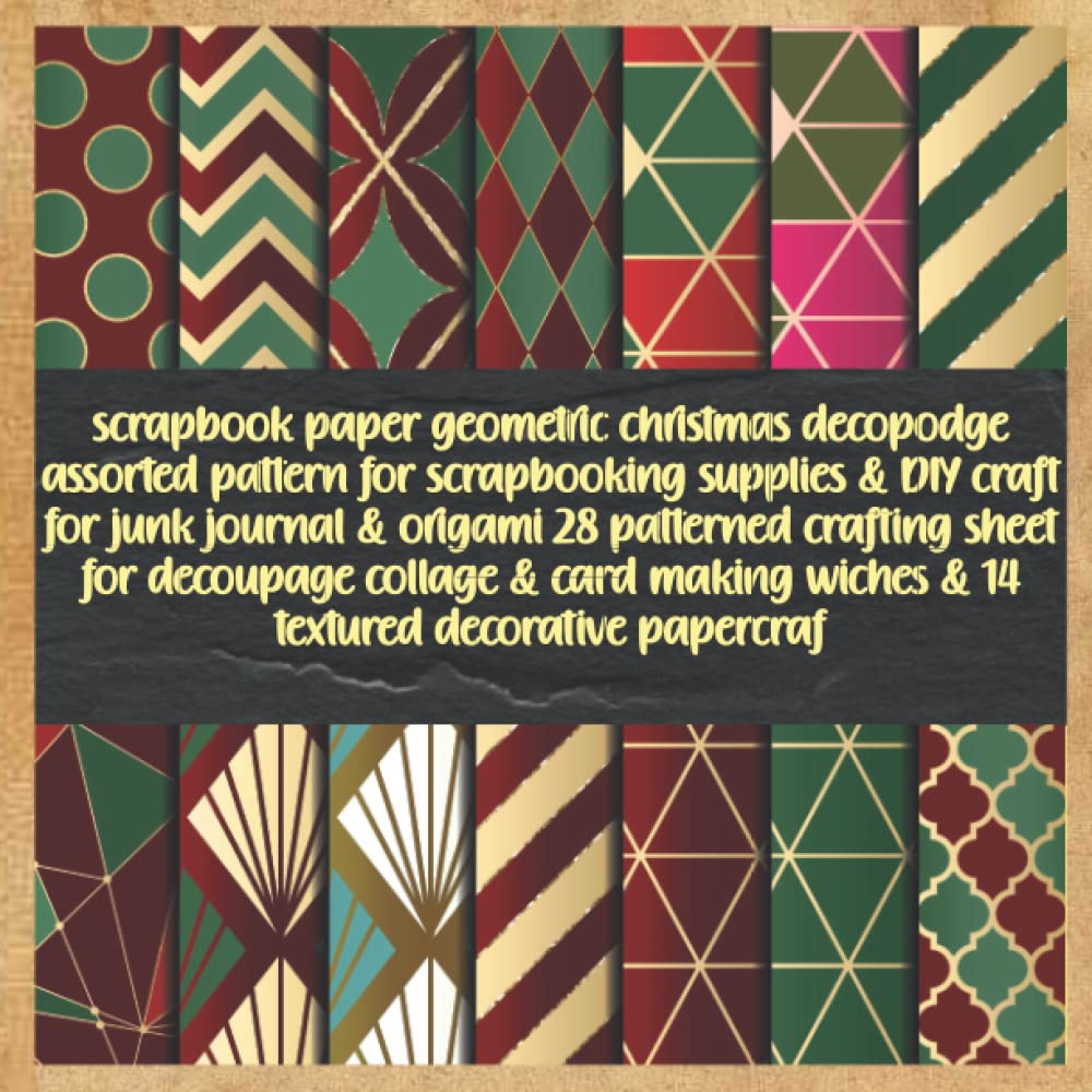 capítulo por capítulo baixar scrapbook paper geometric christmas decopodge assorted pattern for scrapbooking supplies & DIY craft for junk journal & origami 28 patterned crafting... wiches & 14 textured decorative papercraf