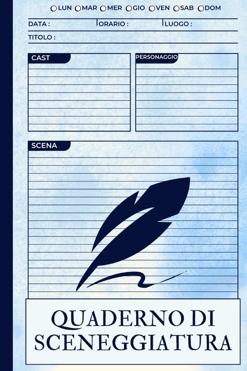 Quaderno di sceneggiatura: diario di scrittura della sceneggiatura per tenere traccia di data, ora, luogo, titolo, cast, personaggio, scena, regalo... 6" x 9", 120 pagine (Italian Edition) baixar livro de graça